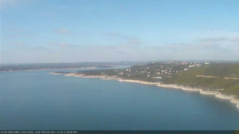 Lake Travis webcam, December 25, 2021 12:00 PM CT