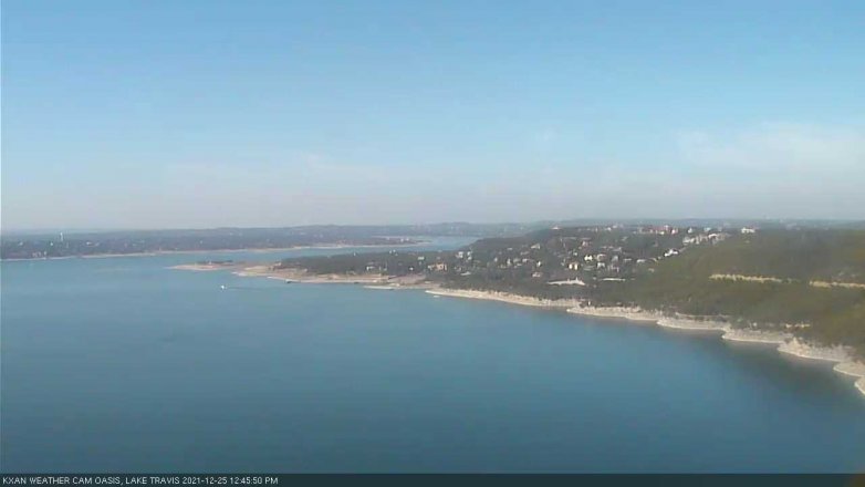 Lake Travis webcam, December 25, 2021 12:45 PM CT