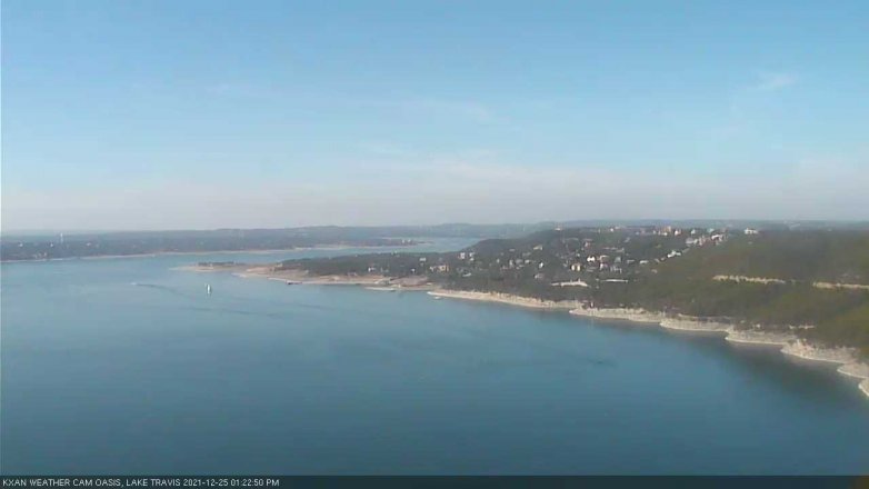 Lake Travis webcam, December 25, 2021 1:25 PM CT
