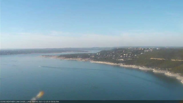 Lake Travis webcam, December 25, 2021 2:00 PM CT