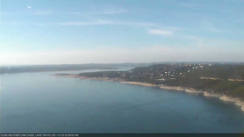 Lake Travis webcam, December 25, 2021 3:00 PM CT
