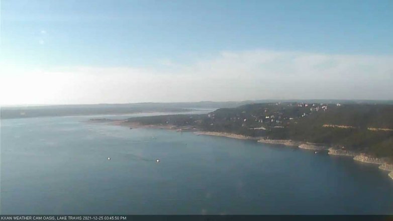 Lake Travis webcam, December 25, 2021 3:45 PM CT