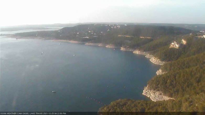Lake Travis webcam, December 25, 2021 4:25 PM CT