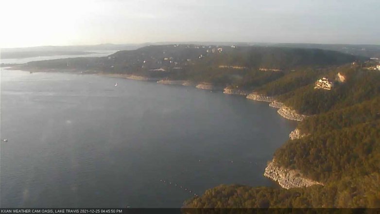 Lake Travis webcam, December 25, 2021 4:45 PM CT