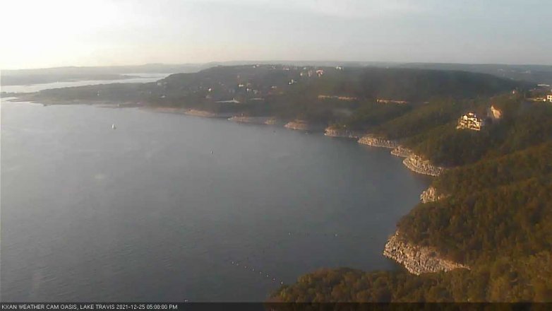 Lake Travis webcam, December 25, 2021 5:00 PM CT