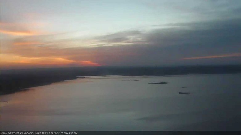 Lake Travis webcam, December 25, 2021 5:45 PM CT