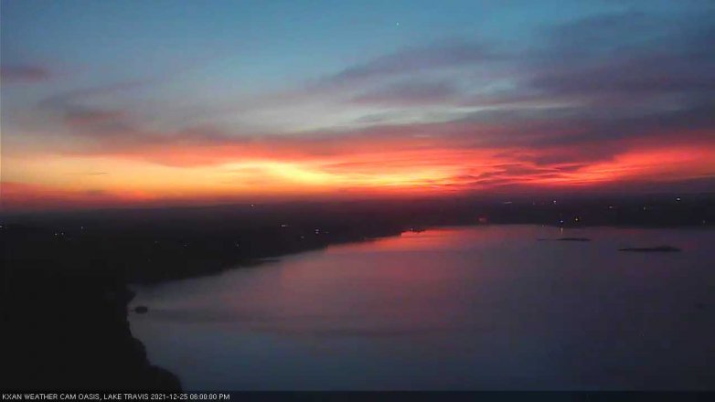 Lake Travis webcam, December 25, 2021 6:00 PM CT