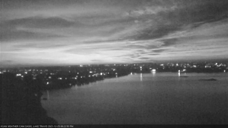 Lake Travis webcam, December 25, 2021 6:25 PM CT