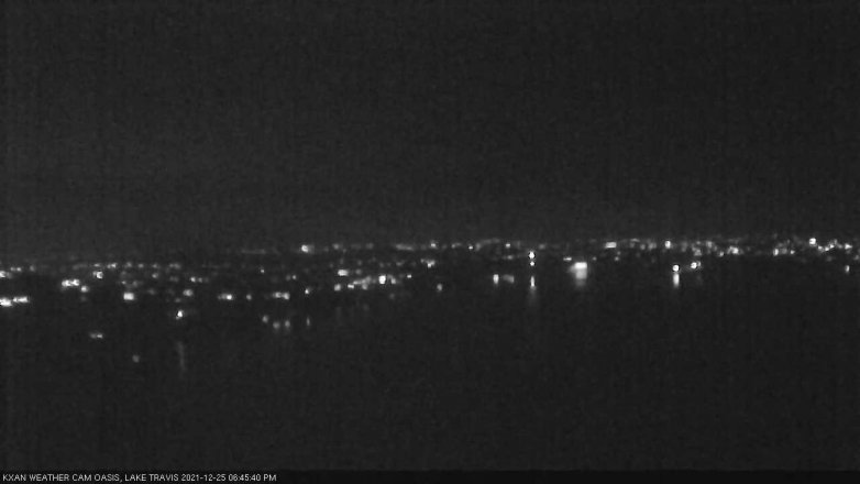 Lake Travis webcam, December 25, 2021 6:45 PM CT