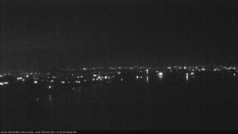 Lake Travis webcam, December 25, 2021 7:45 PM CT