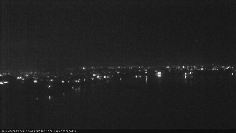 Lake Travis webcam, December 25, 2021 9:25 PM CT