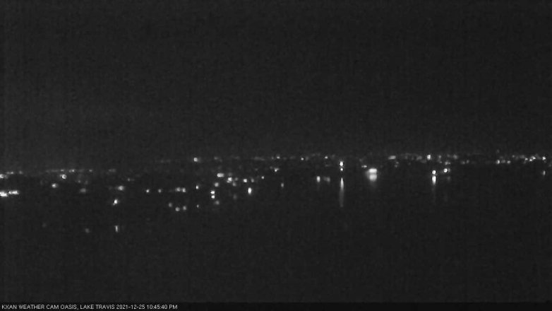 Lake Travis webcam, December 25, 2021 10:45 PM CT