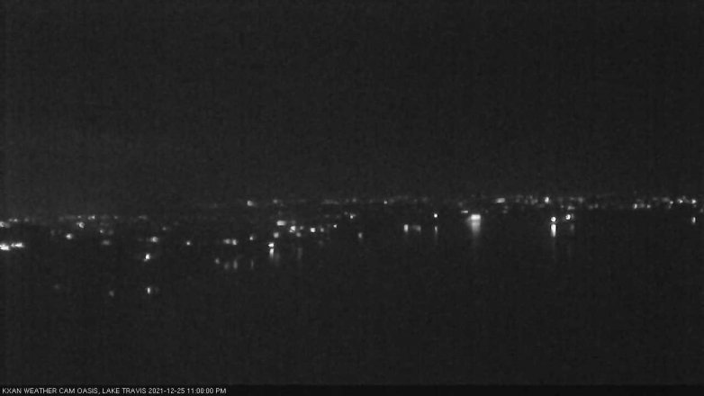 Lake Travis webcam, December 25, 2021 11:00 PM CT