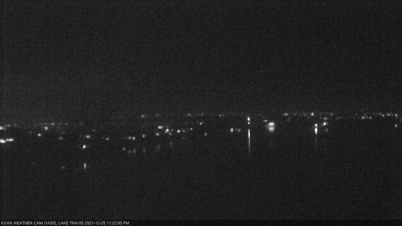 Lake Travis webcam, December 25, 2021 11:25 PM CT