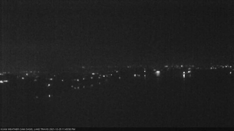 Lake Travis webcam, December 25, 2021 11:45 PM CT