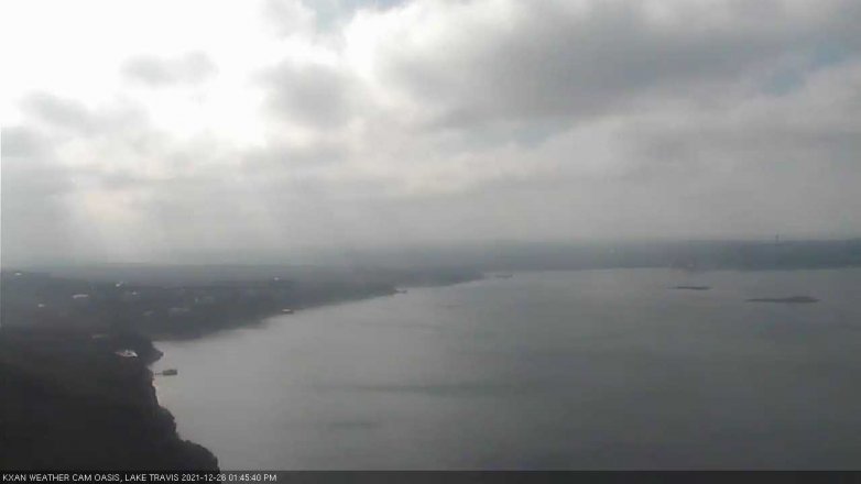 Lake Travis webcam, December 26, 2021 1:45 PM CT