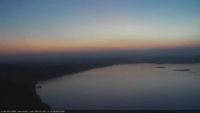 Lake Travis webcam, December 26, 2021 6:00 PM CT