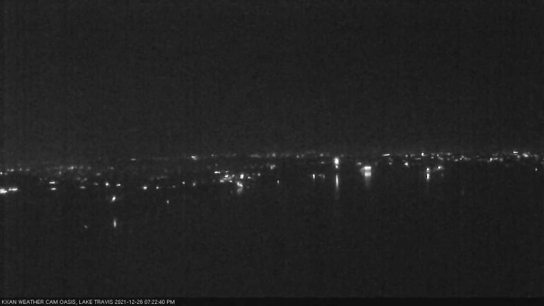Lake Travis webcam, December 26, 2021 7:25 PM CT