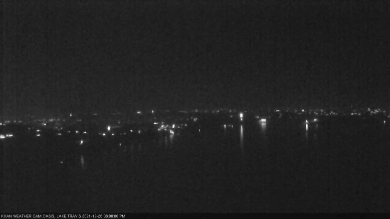 Lake Travis webcam, December 26, 2021 8:00 PM CT