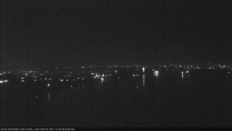 Lake Travis webcam, December 26, 2021 8:25 PM CT