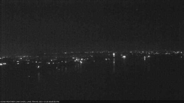 Lake Travis webcam, December 26, 2021 8:45 PM CT