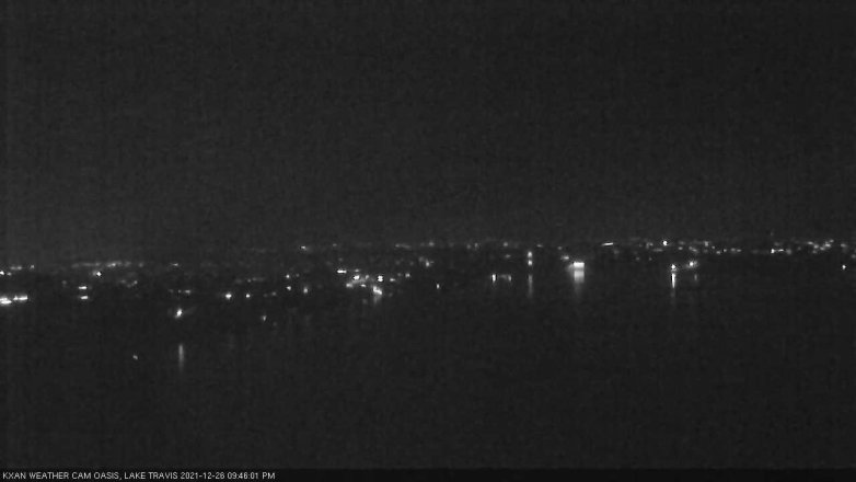 Lake Travis webcam, December 26, 2021 9:45 PM CT