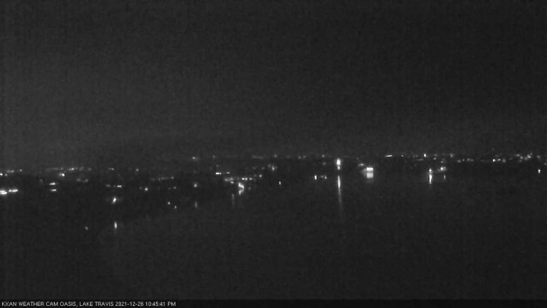 Lake Travis webcam, December 26, 2021 10:45 PM CT