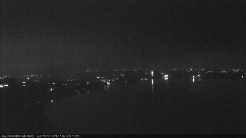 Lake Travis webcam, December 26, 2021 11:00 PM CT