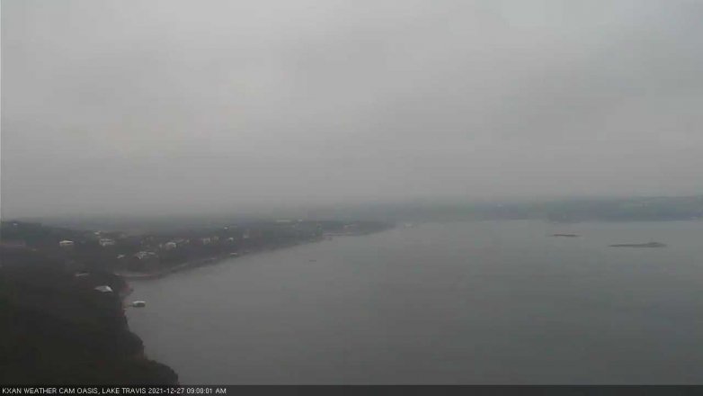 Lake Travis webcam, December 27, 2021 9:00 AM CT