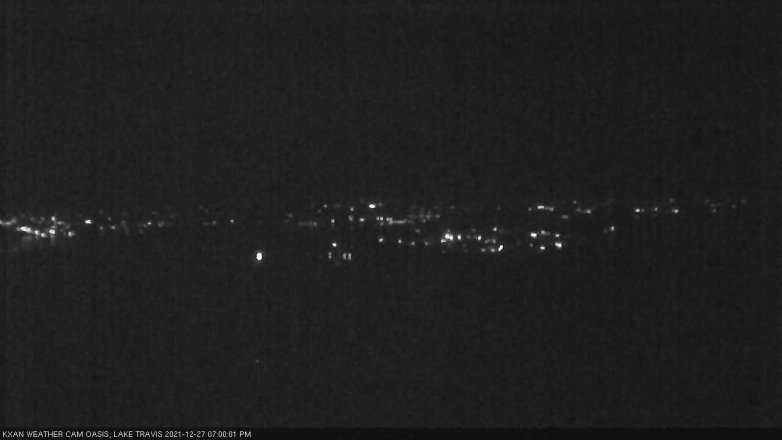 Lake Travis webcam, December 27, 2021 7:00 PM CT