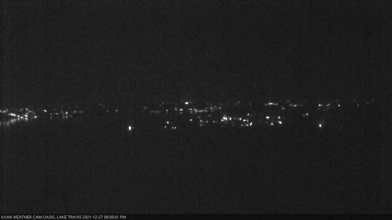 Lake Travis webcam, December 27, 2021 8:00 PM CT