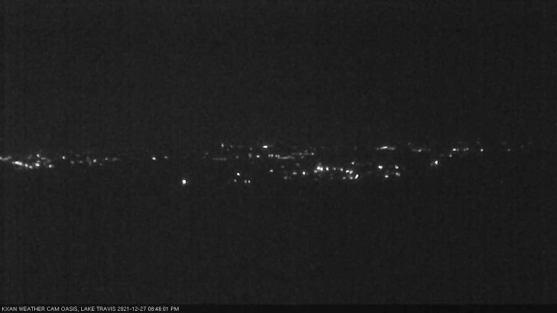 Lake Travis webcam, December 27, 2021 8:45 PM CT