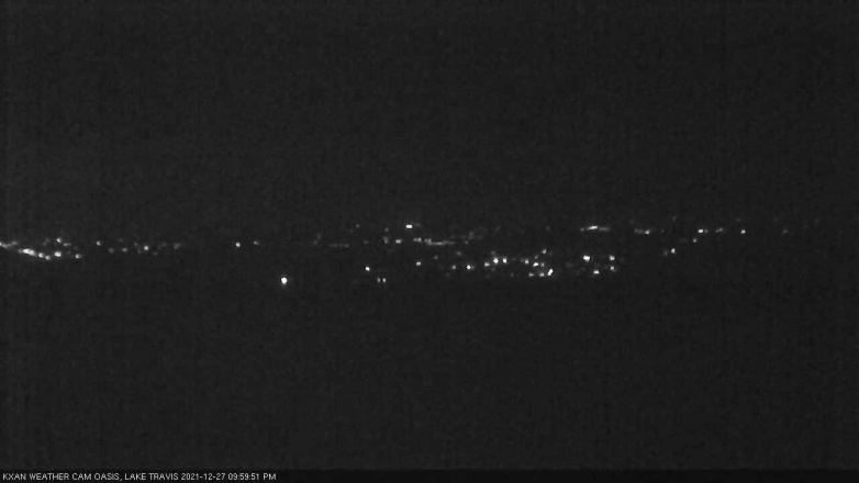 Lake Travis webcam, December 27, 2021 10:00 PM CT