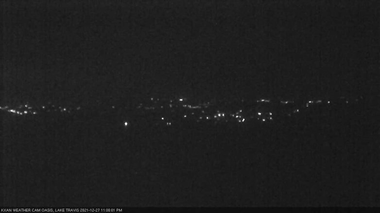 Lake Travis webcam, December 27, 2021 11:00 PM CT