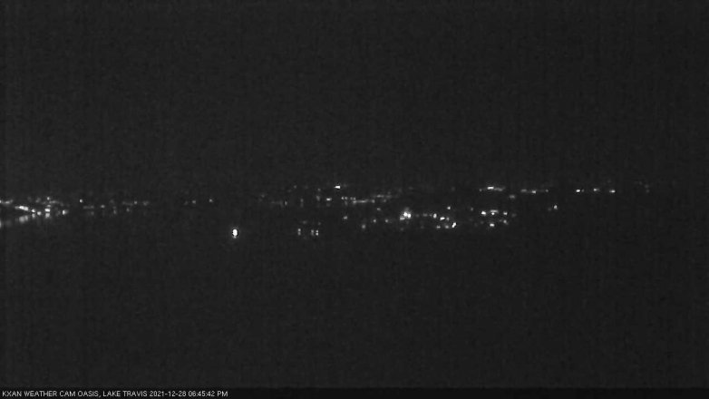 Lake Travis webcam, December 28, 2021 6:45 PM CT