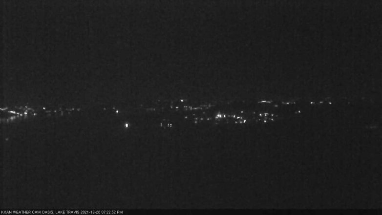 Lake Travis webcam, December 28, 2021 7:25 PM CT