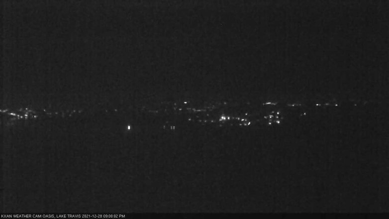 Lake Travis webcam, December 28, 2021 9:00 PM CT