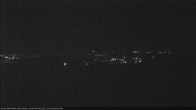 Lake Travis webcam, December 28, 2021 9:25 PM CT