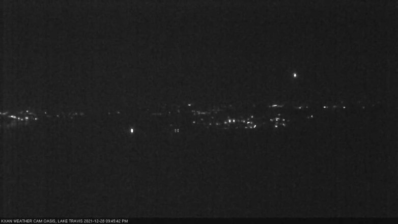 Lake Travis webcam, December 28, 2021 9:45 PM CT