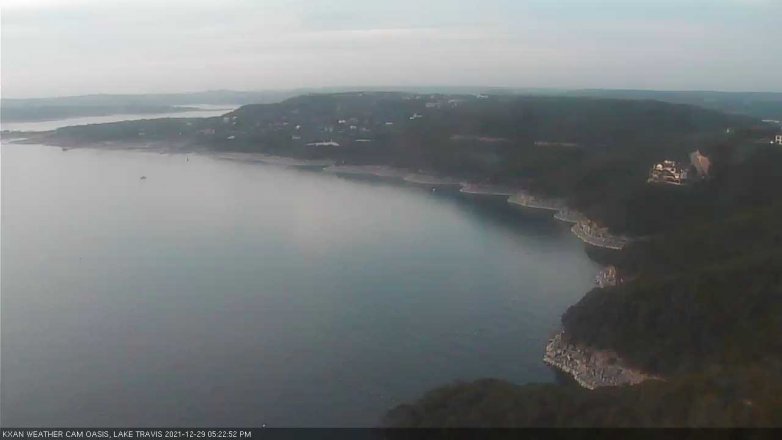 Lake Travis webcam, December 29, 2021 5:25 PM CT