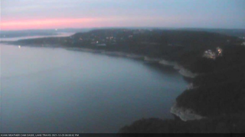 Lake Travis webcam, December 29, 2021 6:00 PM CT