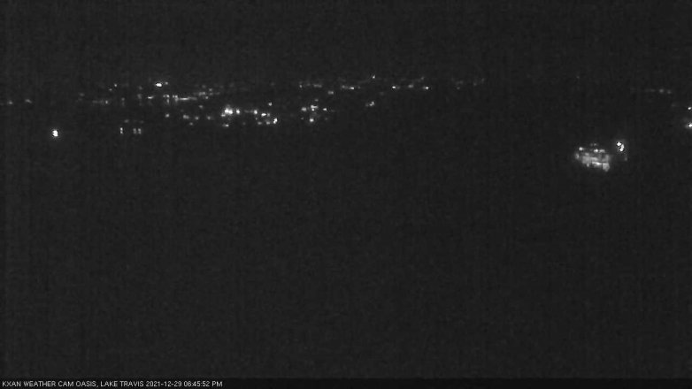 Lake Travis webcam, December 29, 2021 6:45 PM CT