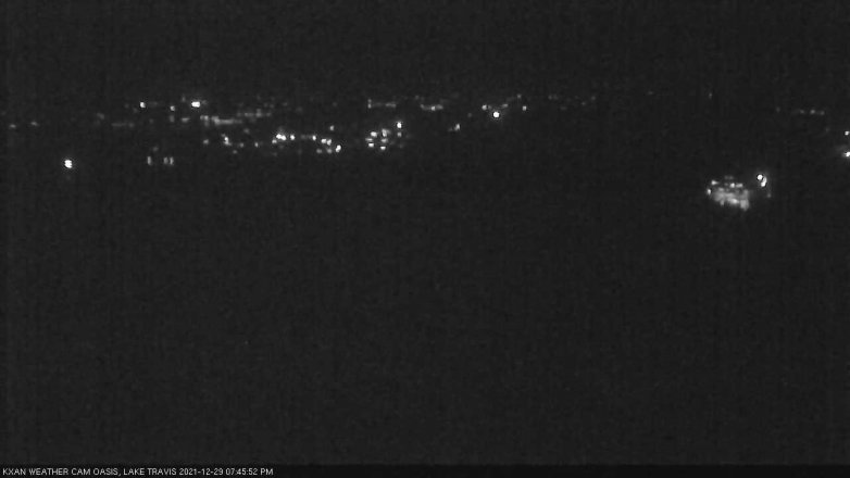 Lake Travis webcam, December 29, 2021 7:45 PM CT
