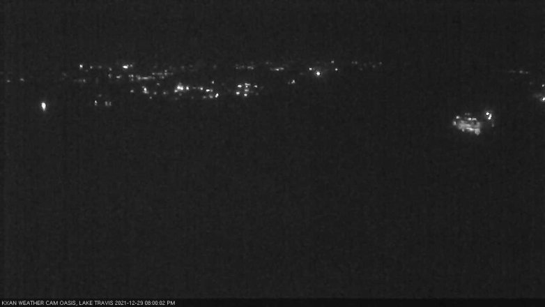 Lake Travis webcam, December 29, 2021 8:00 PM CT
