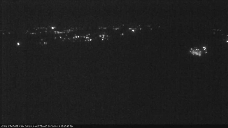 Lake Travis webcam, December 29, 2021 9:45 PM CT