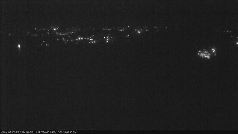 Lake Travis webcam, December 29, 2021 10:00 PM CT