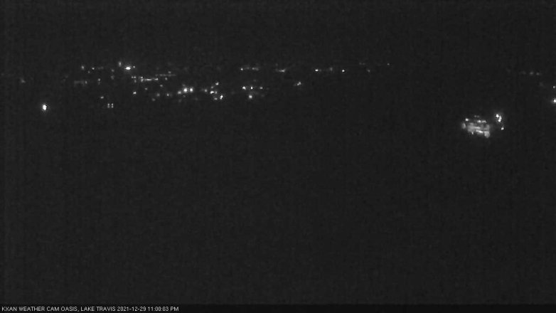 Lake Travis webcam, December 29, 2021 11:00 PM CT