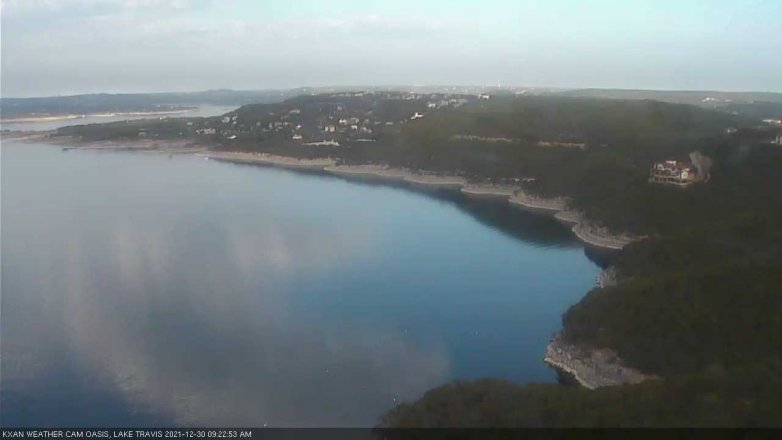 Lake Travis webcam, December 30, 2021 9:25 AM CT