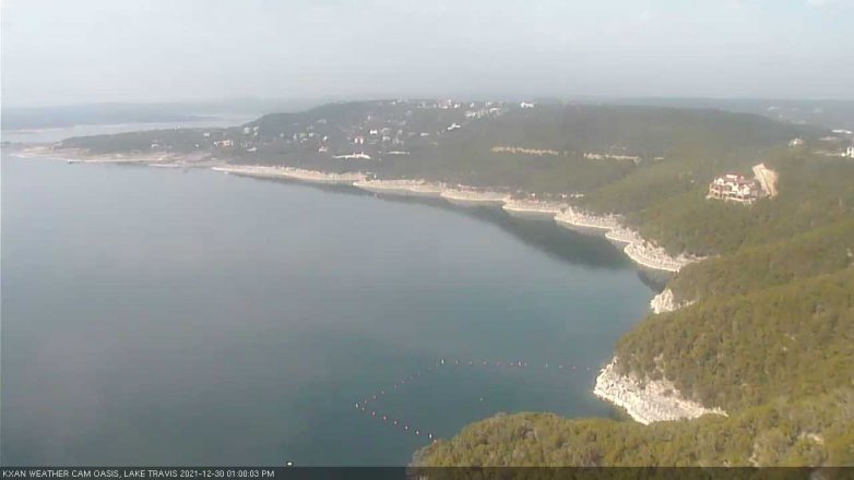 Lake Travis webcam, December 30, 2021 1:00 PM CT