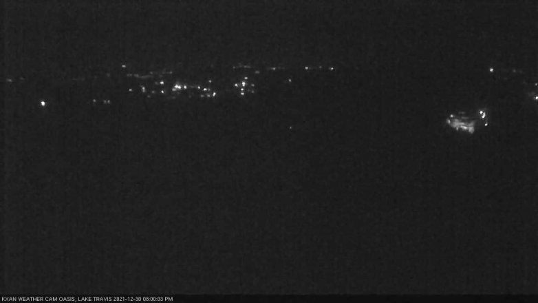 Lake Travis webcam, December 30, 2021 8:00 PM CT
